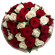 bouquet of red and white roses. Perm