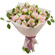 bouquet of lisianthuses carnations and alstroemerias. Perm