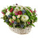 basket of chrysanthemums and roses. Perm