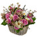 floral arrangement in a basket. Perm