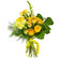 Yellow bouquet of roses and chrysanthemum. Perm